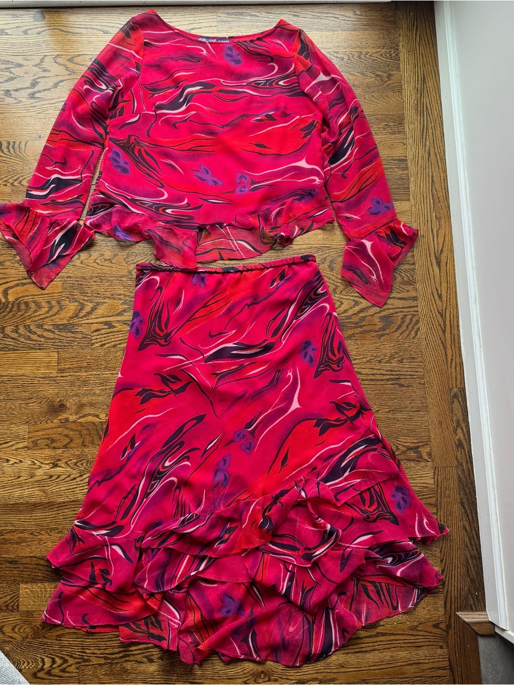 Phool Y2K Matching Fairy Set Blouse and Skirt XL